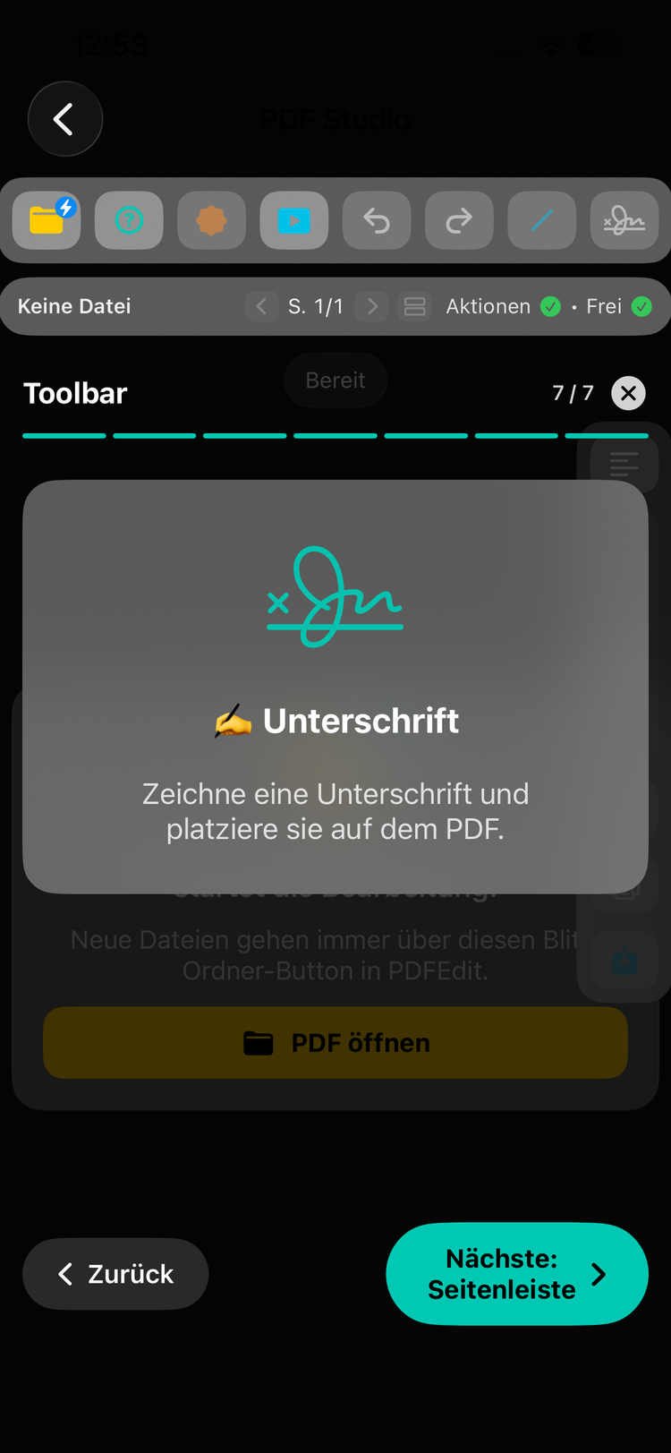 Clip PDF Editor – PDF bearbeiten mit Unterschrift und Toolbar