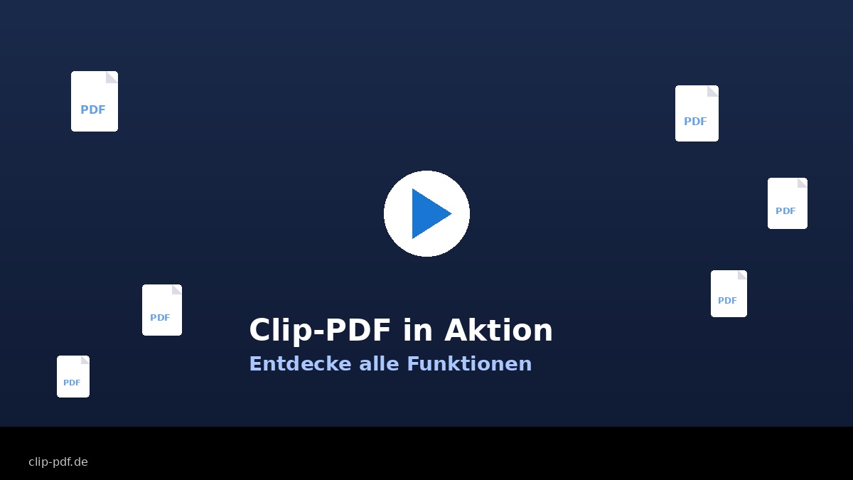 Clip-PDF App Demo – PDF bearbeiten, konvertieren und zusammenfügen